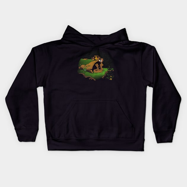 The Raccoon and the Tree Kids Hoodie by pigboom